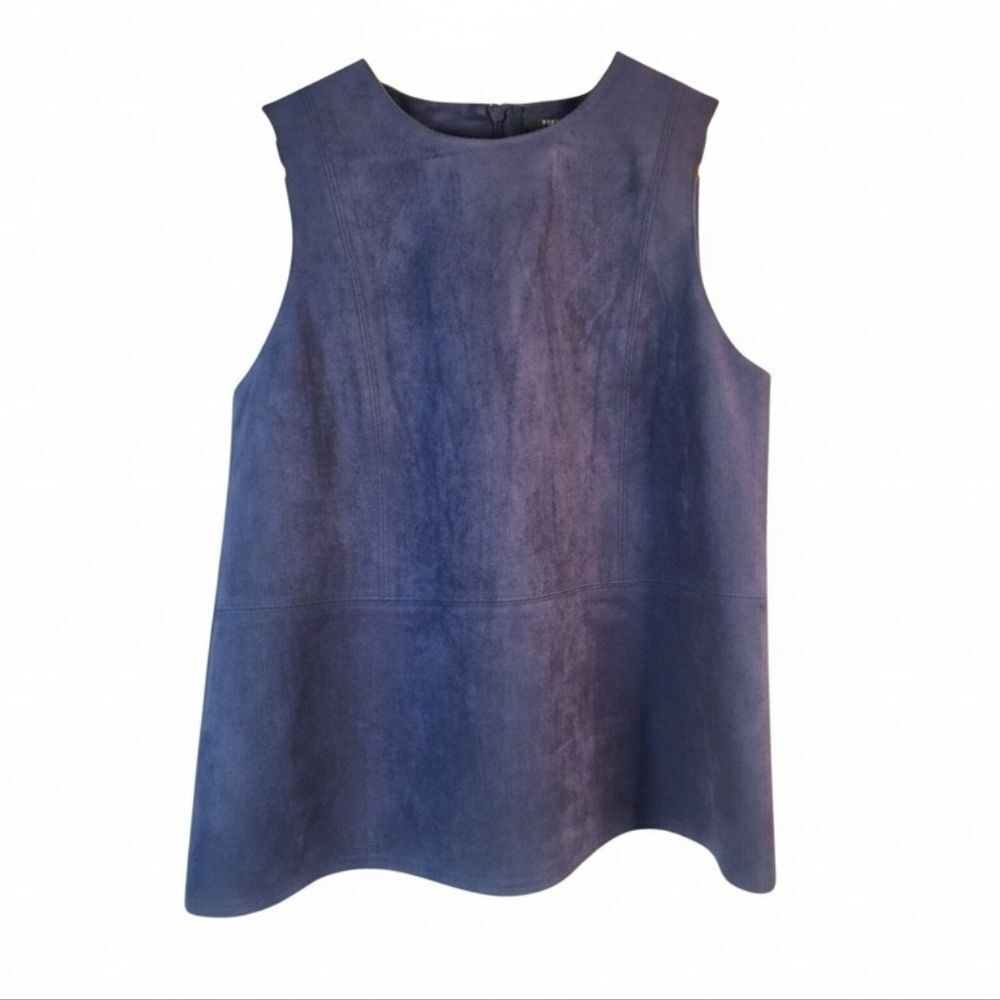 Faux Suede Babaton Aritzia Navy Sleeveless Top